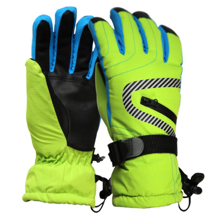 Guantes deportivos de invierno para niños, guantes para bebés, guantes para niños, guantes para esquiar al aire libre para niñas, 5-12 T, guantes resistentes al viento impermeables para niños: Verde militar / 10-12 meses