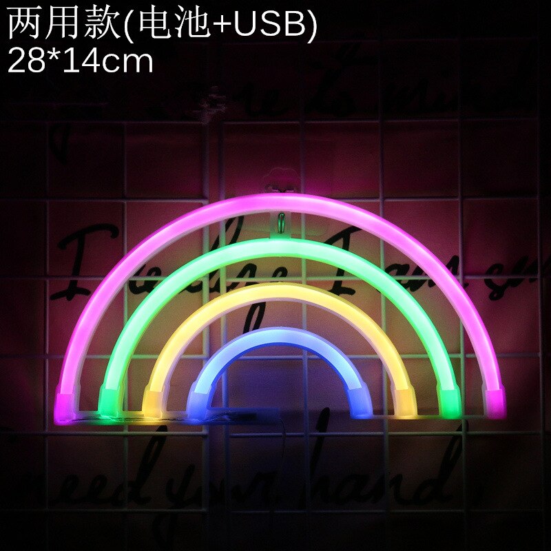 Lampe néon Hello arc-en-ciel alimentée par batterie et USB, panneaux de vœux de magasin, décoration de maison, fête de mariage, boutique, Bar, veilleuse: Rouge