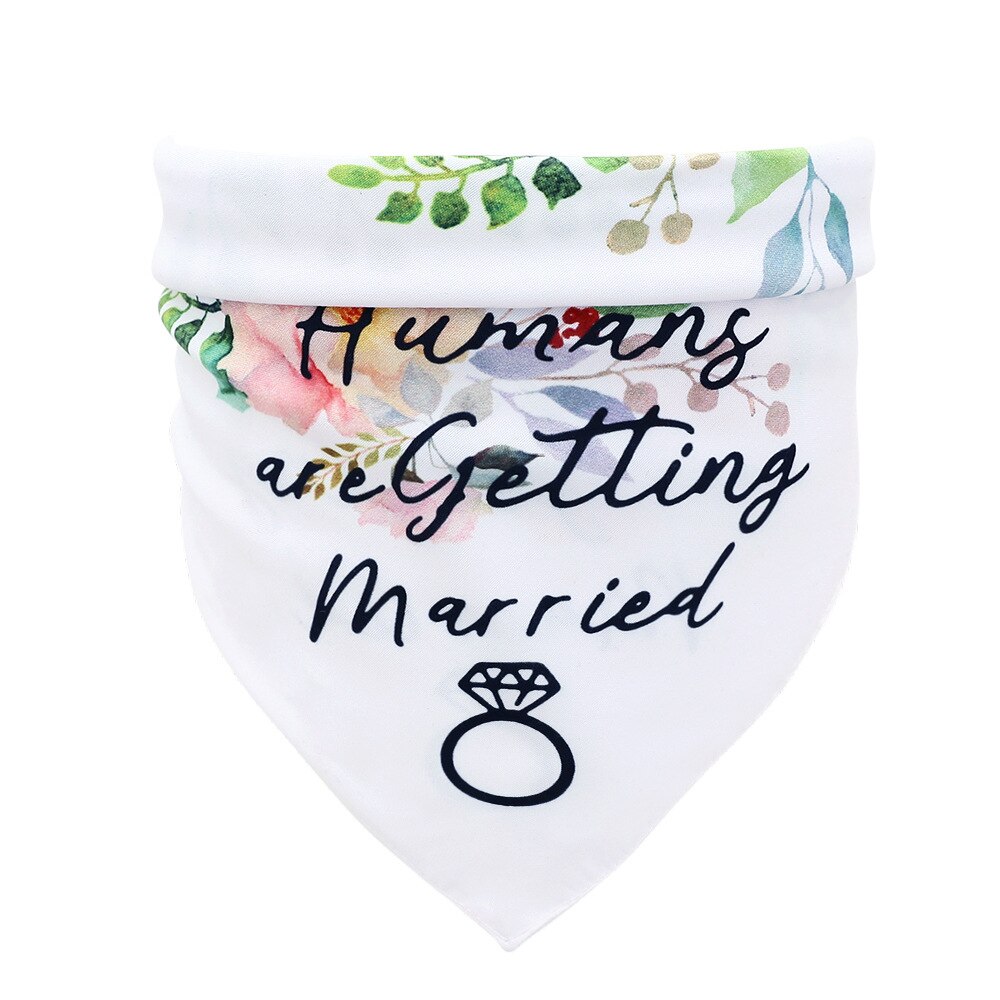 Bandana para mascotas, perros blanco Día de San Valentín Baberos triangulares Collar perro boda accesorios pañuelo de gato para cachorro perros pequeños gatos