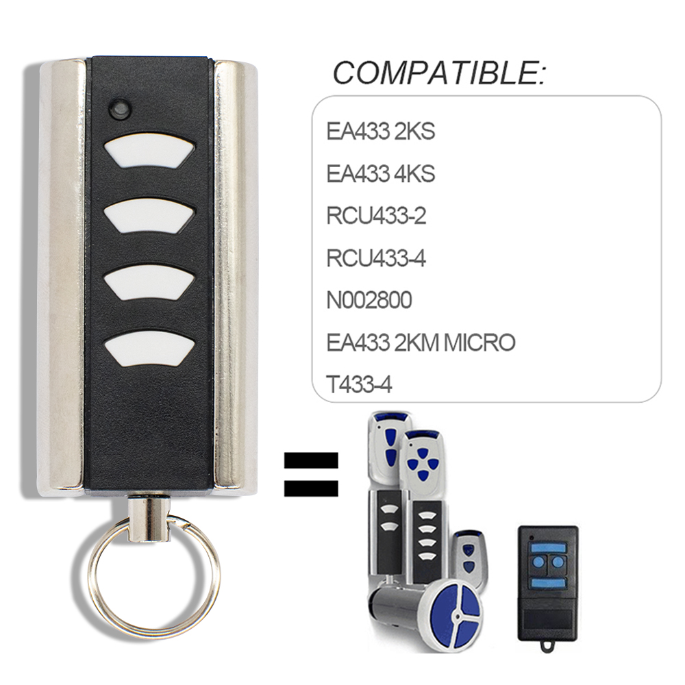 For Normstahl / Crawford Standard Steel T433-4 RCU 433 4K 2K EA 433 2KS 4KS N002800 Rolling Code 433MHz Micro Garage Door Opener