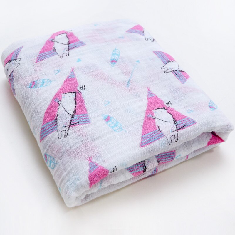 Klaring! Mousseline Inbakeren Baby Deken Zachte Katoenen Baby Wrap Sjaal Multiuse Baby Badhanddoek Luier Beddengoed Accessoires: animal