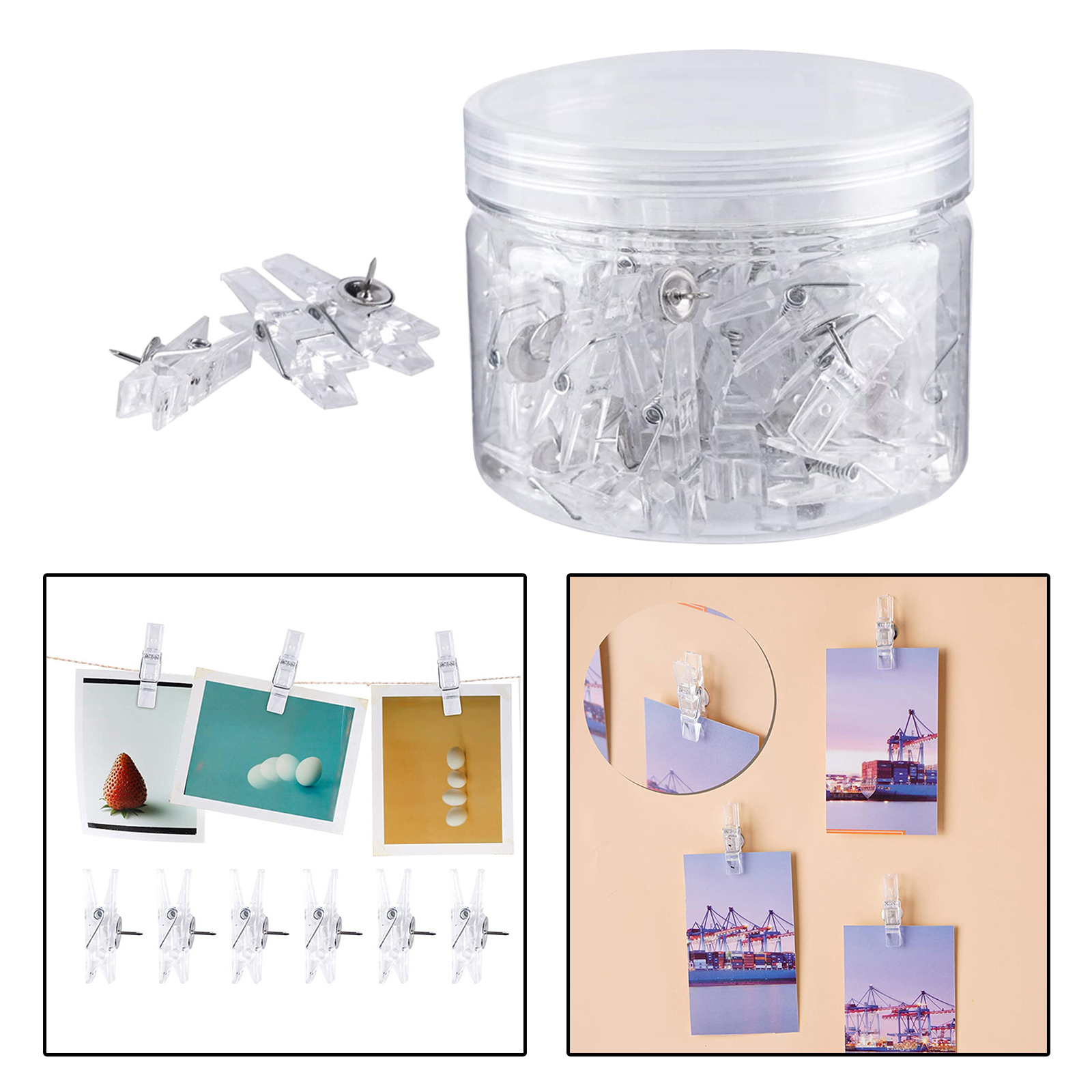 Push Pin Clips Travel Points Cork Boards Thumbtacks Office Notes Clip