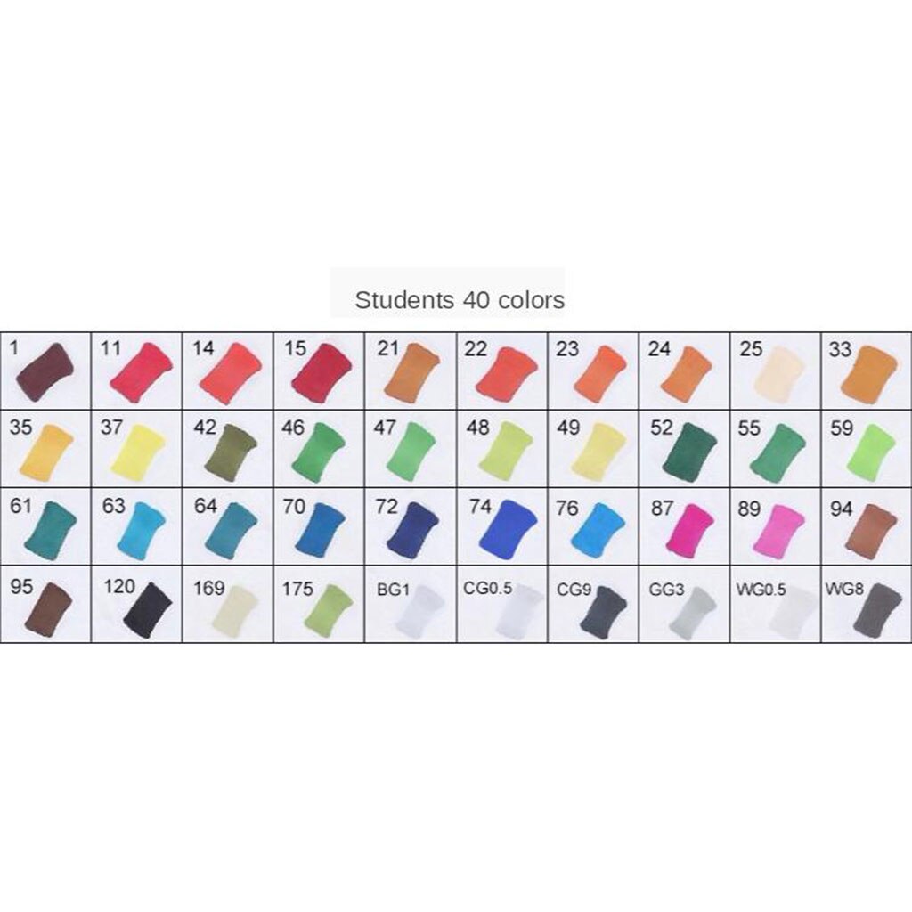 Alcohol Marker Brush Markers Dual Tips Permanent Art Kids Markers: 40 Students
