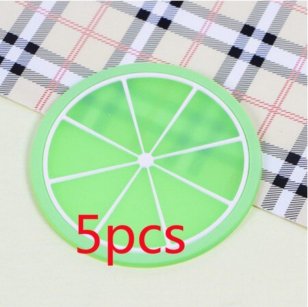 Fruit Shape Cup Coaster Silicone Slip Insulation Pad Cup Mat Drink Holder Mug Stand Home Table Decorations Kitchen Accessory