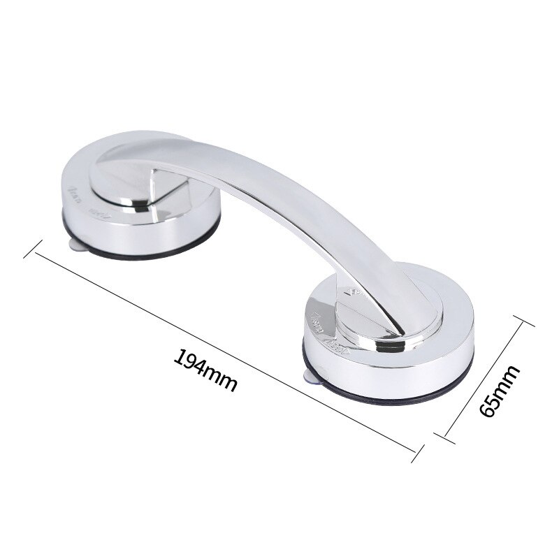 Veilige Grip Met Zuignap Geen Boren Douche Handvat Anti-Slip Leuning Biedt Voor Veiligheid Grab In Badkamer Koelkast leuning: silver-2