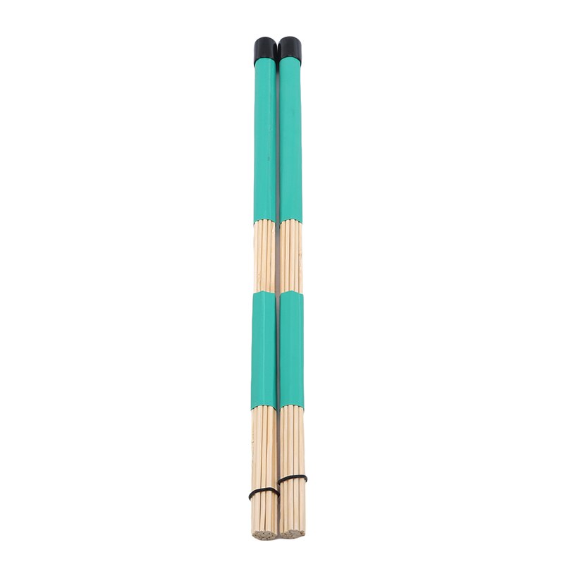 A1 Paar Drum Sticks Classic Maple Wood Drumsticks Set 1 Paar Drum Draad Borstels Intrekbare Drum Stok Borstel: green