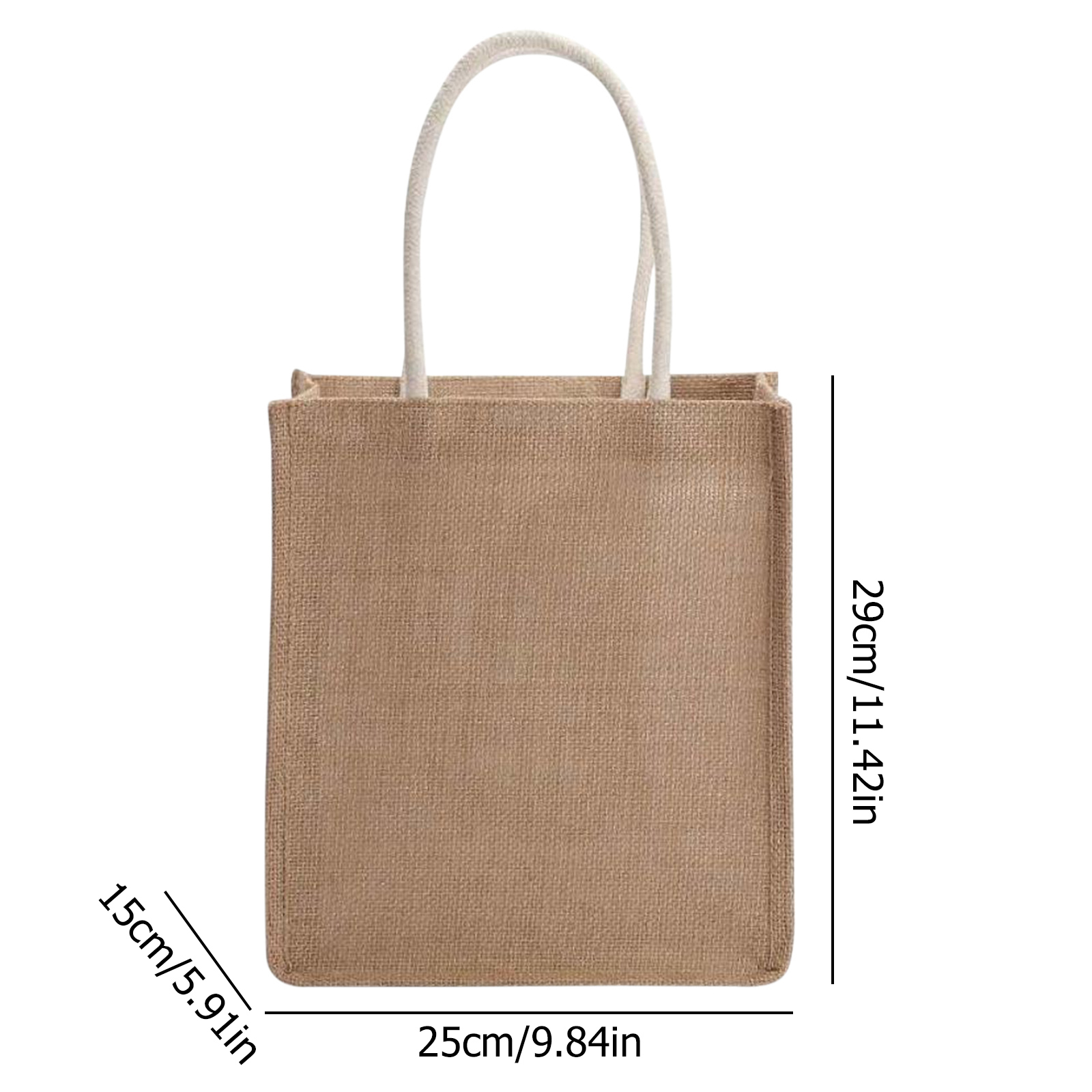 Bolsas de arpillera en blanco, bolso de compras de playa de yute, bolsas de reutilizables vintage con asa para manualidades de comestibles, fiestas de cumpleaños: Azul