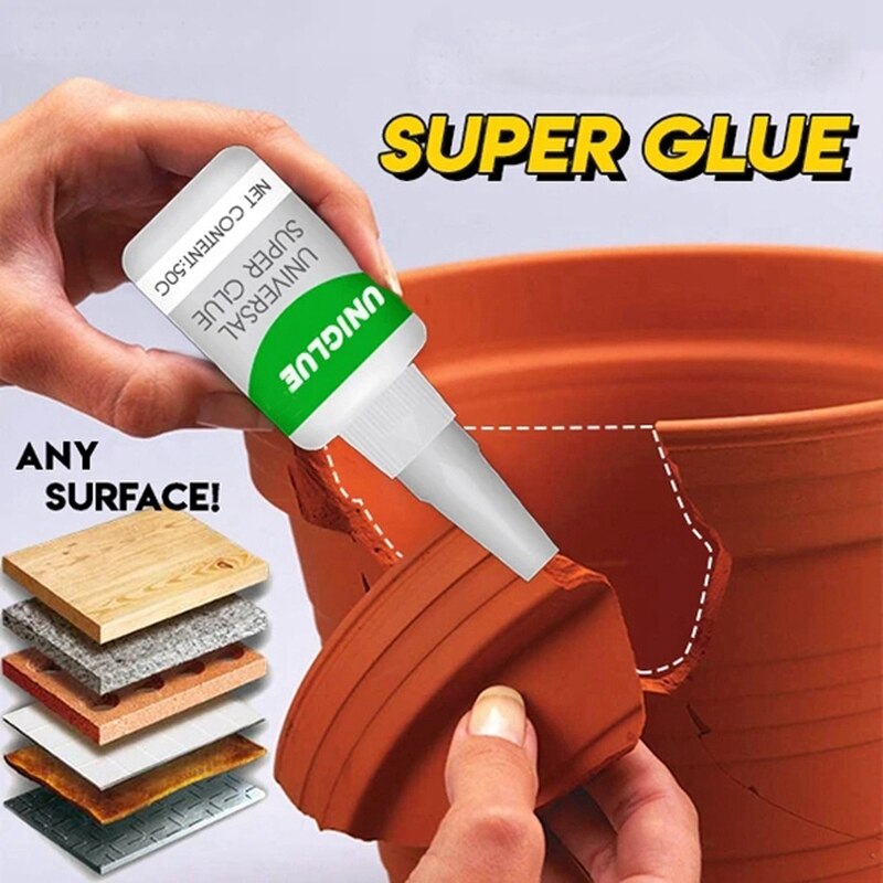 Uniglue Universal Super Glue Strong Plastic Glue for Resin Ceramic Metal Glass
