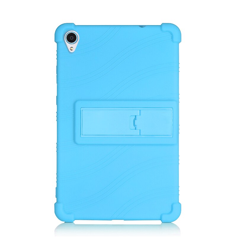 Coque en Silicone souple pour Lenovo Tab M8 FHD, avec film et stylo: blue