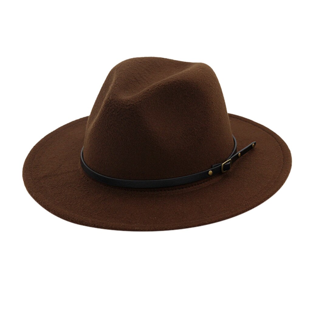 Summer Women Men Casual Trendy Beach Simplicity Sun Straw Hat Gangster Cap Unisex Retro Gentleman #YJ: Coffee 