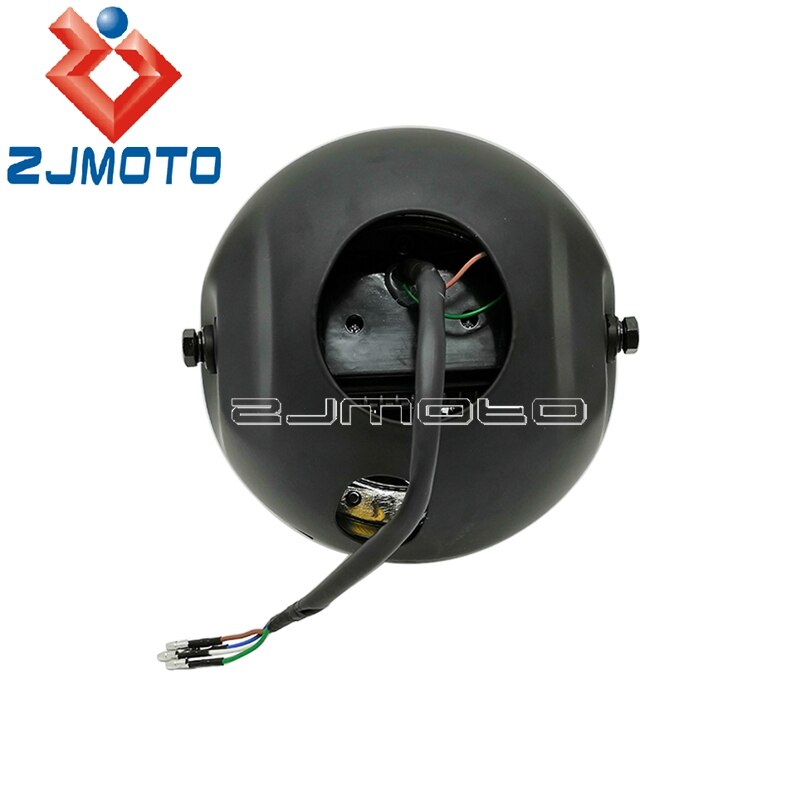 E-Mark E8 Led Motorcycle Headlight DRL Halo Built-In Radiator Led Hi/Lo Beam Headlamp For Harley Cafe Racer Bobber Chopper