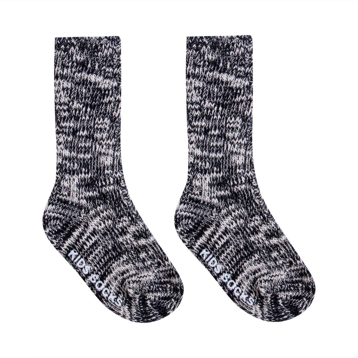 Kids Socks Solid Color Cotton Baby Anti Slip Socks For Boy Girl Toddler Wool Accessories: Black / M