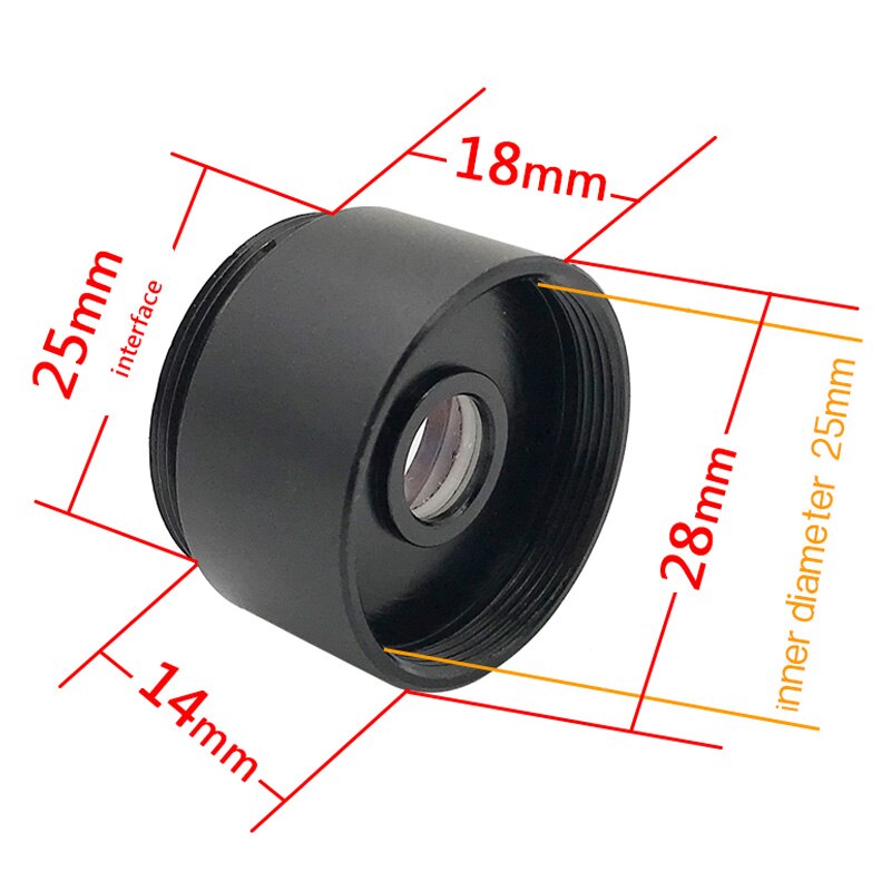 2X Microscope Relay Lens C to C-mount Adapter Lens Teleconverter for Industrial Microscope Extend Working Distance