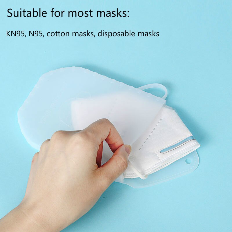 7Pcs Gezicht Cover Opbergtas Vervuiling Preventie Siliconen Draagbare Gezichtsmasker Houder Opbergdoos Stofdicht Gezichtsmasker Case