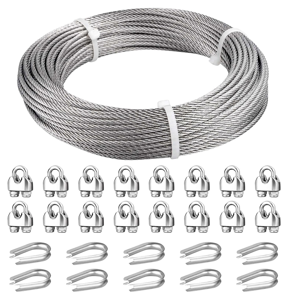 Staaldraadkit 304 roestvrijstalen kabel 3/16 inch diameter 4,7 mm 7x19 streng voor Zip-lijn bootliften dekrailing