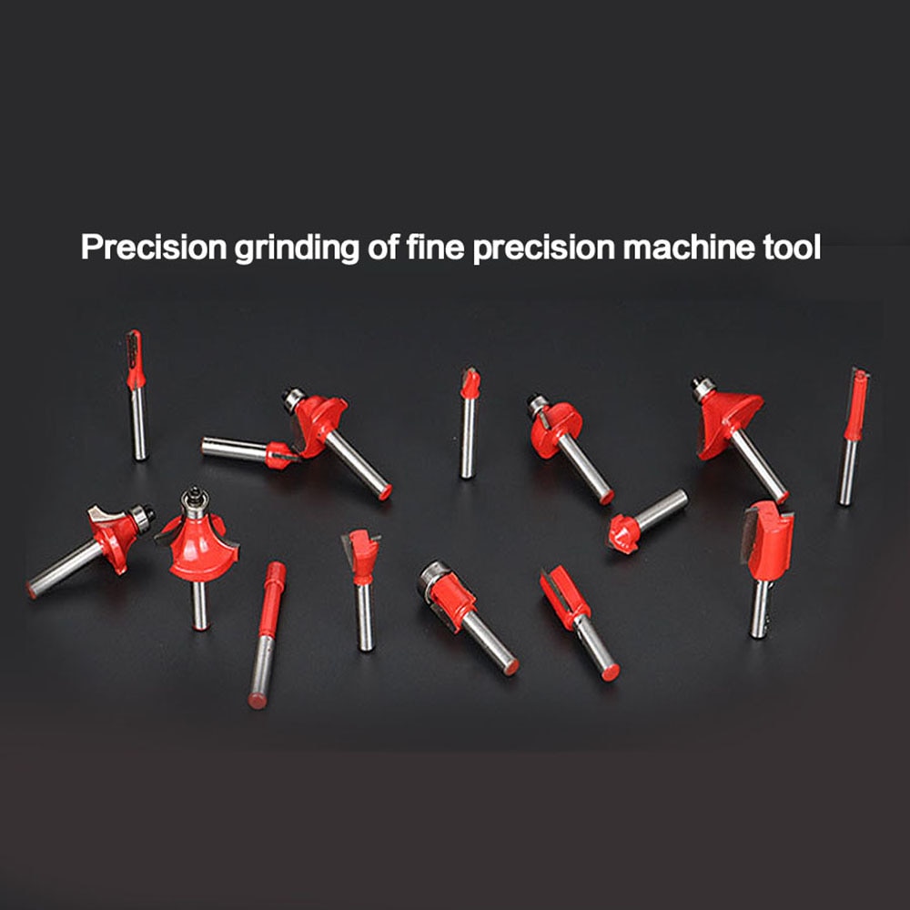 15pcs 6.35mm Shank Milling Cutter Machine Set Router Bits for Wood Carbide Mill Woodworking Engraving Milling Cuttings Tools