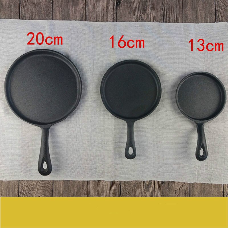 Gietijzeren Kleine Koekenpan Mini Pan Non-stick Ongecoat Gietijzeren Koekenpan Omelet Dikke Ronde Koekenpan ZP7041514