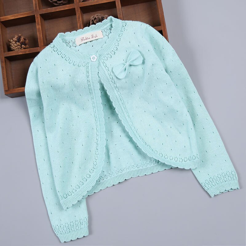 bébé filles Cardigan pull à manches longues gris Bow coton bébé filles manteau pour 1 2 ans bébé vêtements RKC175024: Bleu / 24M