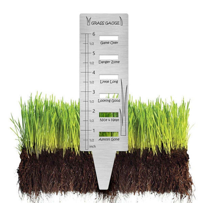 A02F-Lawn Grass Gauge - Stainless Steel Grass Gauges Gardening Grass Gauges For ,Lawn Tool Yard Landscaping Plant