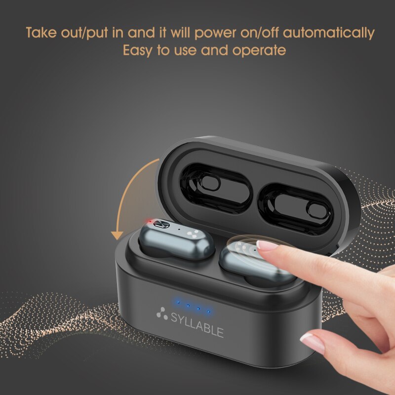 2022 SYLLABLE S101 TWS of QCC3020 Chip Strong bass Headset S101 Sports Earphones 10 hours True Wireless Stereo Earbuds 500mah