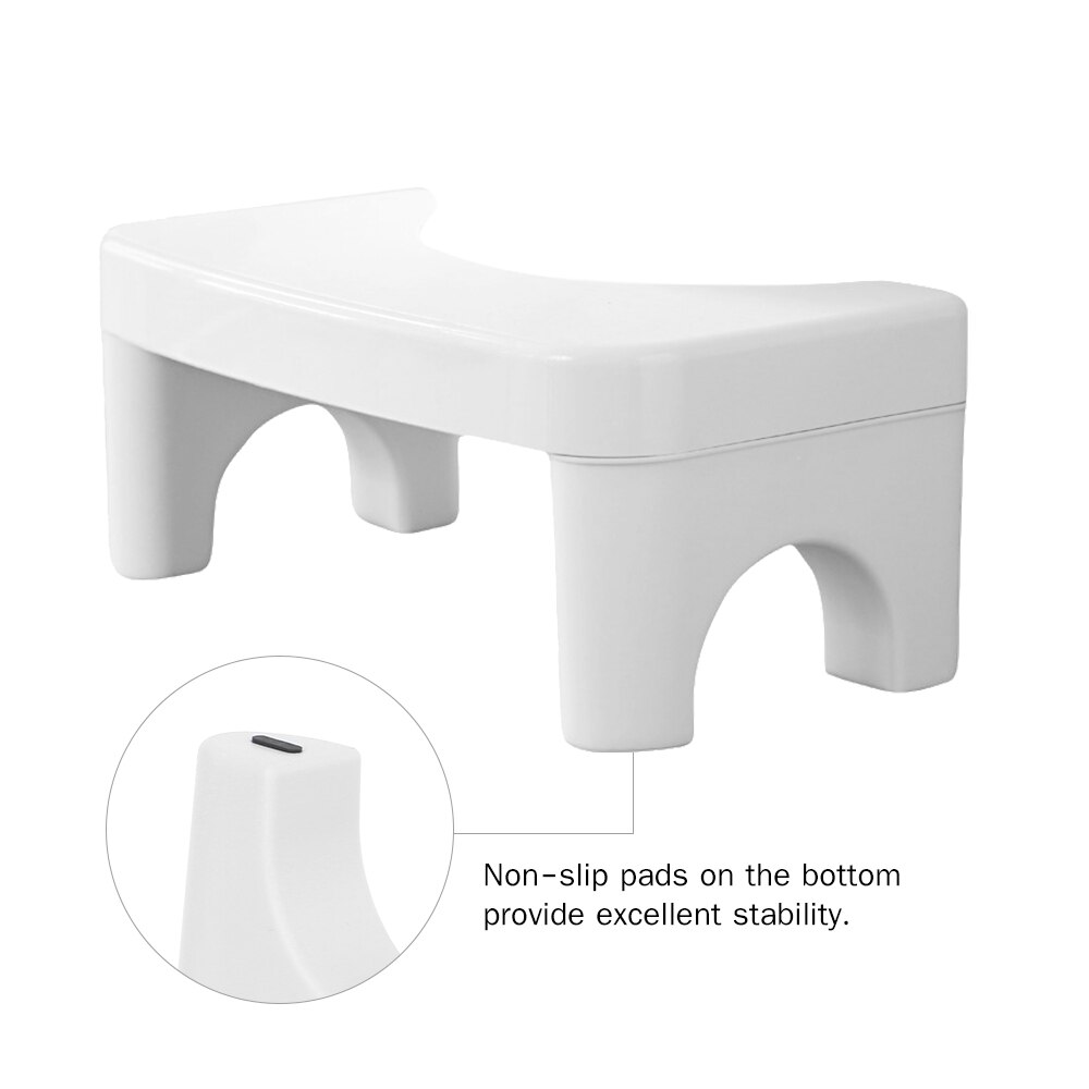Sturdy Footstool for Toilet 7-In Footstool for Adults Pregnants Elders Non-Slip Toilet Stool for Kids Toddler Potty Training