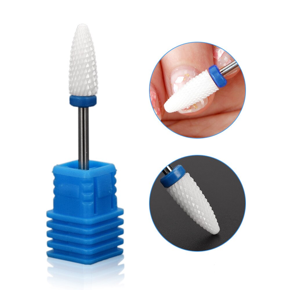 Taladro del clavo Bits Frezy ¿Frezarki Manicur Embout Ponceuse Ongle Frez Ceramiczny ¿Paznokci broca de clavo de cerámica Frez broca para uñas: 08