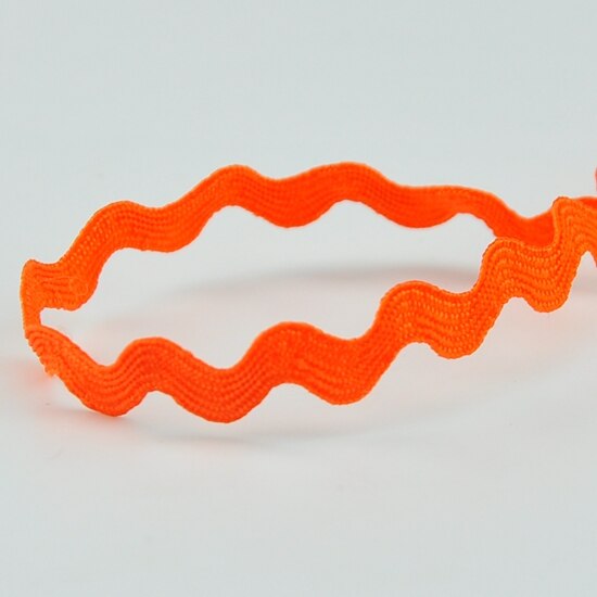 5mm S Shaped Curve Wavy Lace Trim Ribbon Handmade Hat Clothing Curtain Pillow Decor DIY Sewing Crafts Wedding Party Decorations: orange