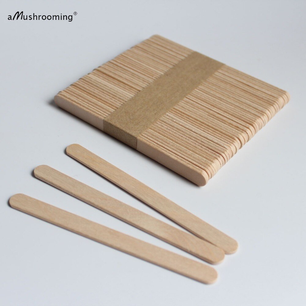 200 pieces wood Popsicle sticks Wooden craft sticks bookmarks ice cream bar process DIY wedding Party Decoration Ice Cream Stick