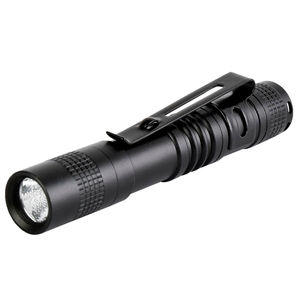 LumiParty Mini Led Flashlight XPE LED 1000 Lumen AAA Battery Powered Belt Clip Handheld Flashlights for Sports Hiking
