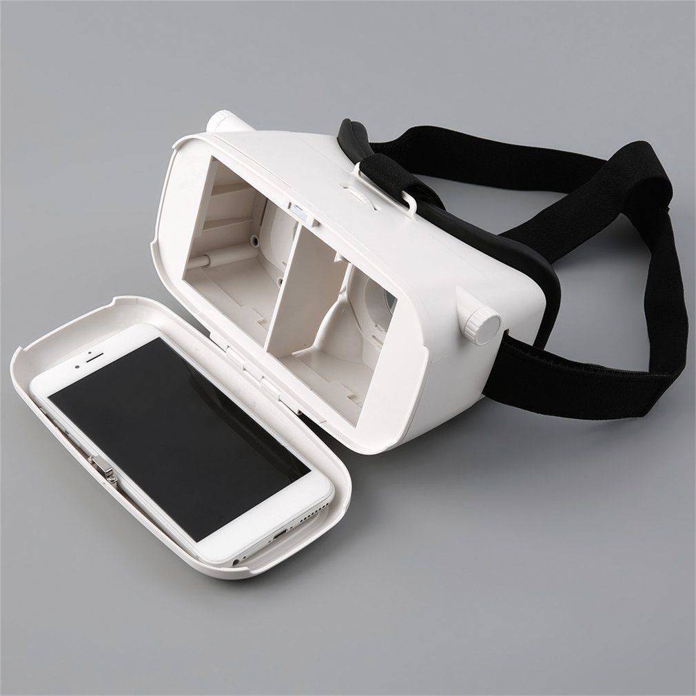 White Virtual Reality 3D Glasses Head Mount Google Cardboard For Smartphone