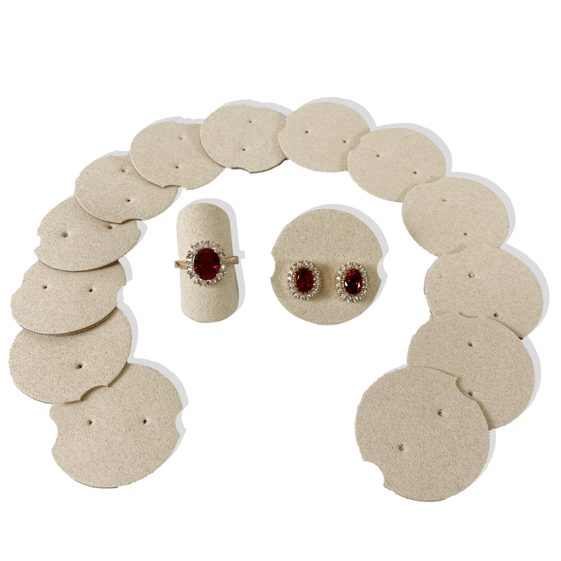 Lot 3 sztuk stojak do prezentacji pierścionków uchwyt arkusz kolczyk pierścienie Rack kolczyki przechowywania Organizador De Joyas Para Colgar Anillo: nature suede