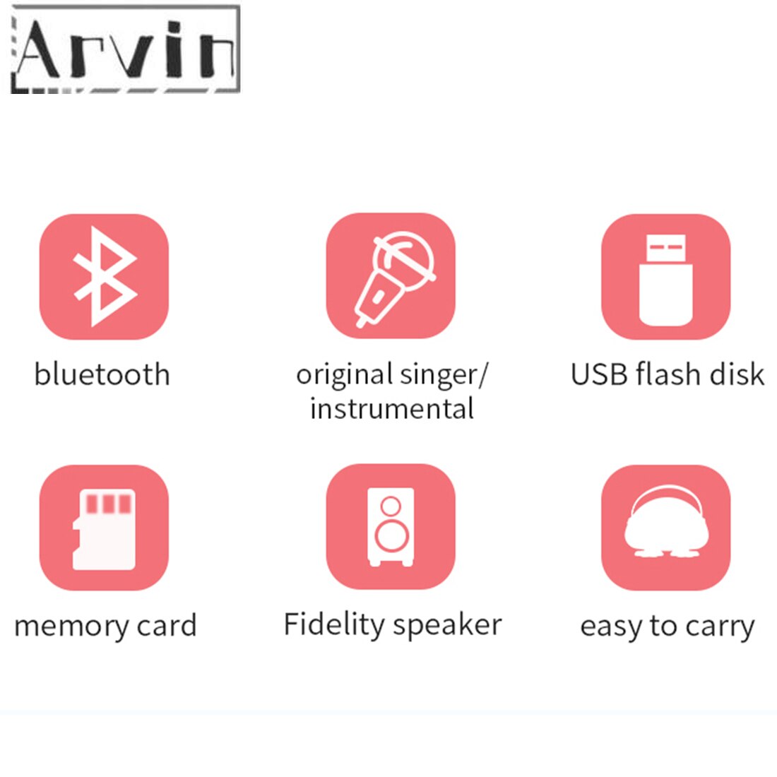 Altavoz Bluetooth portátil para niños, barra de sonido inalámbrica, máquina de Karaoke con micrófono, juguete interactivo, para niños-negro y blanco