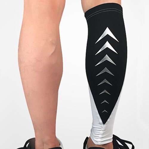 1 paar Compressie Outdoor Running Scheenbeschermers Ademend Basketbal Kalf Mouwen Fietsen Voetbal Sokken Sport Veiligheid Protector: C3 / M