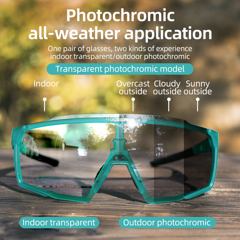 Rockbros fietsbril, fotochromatische gepolariseerde bril,  uv400 beschermingsopties, zonnebril, fietsbril, outdoor sportbril, fietsbril