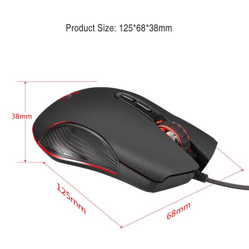 YWYT Computer Peripherals 3200DPI LED 7 Buttons USB Wired Pro Gaming Mouse For PC For Laptop game Computer Gaming Mouse