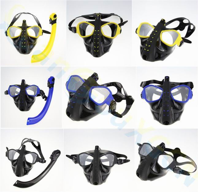 alien adult scuba Diving equipment set silicone full dry Snorkel +diving mask +PP box swimming Goggles glasses Breathing Tube