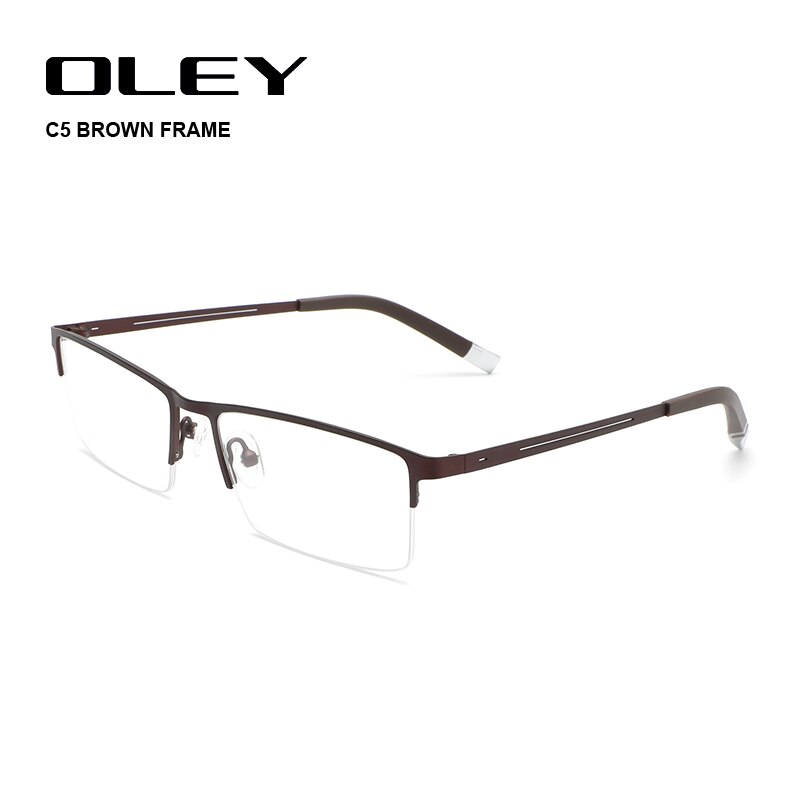 OLEY Classic Business Optical Glasses prescription glasses Titanium alloy frame Myopia Hyperopia Presbyopia glasses Y7714: Y7714 C5
