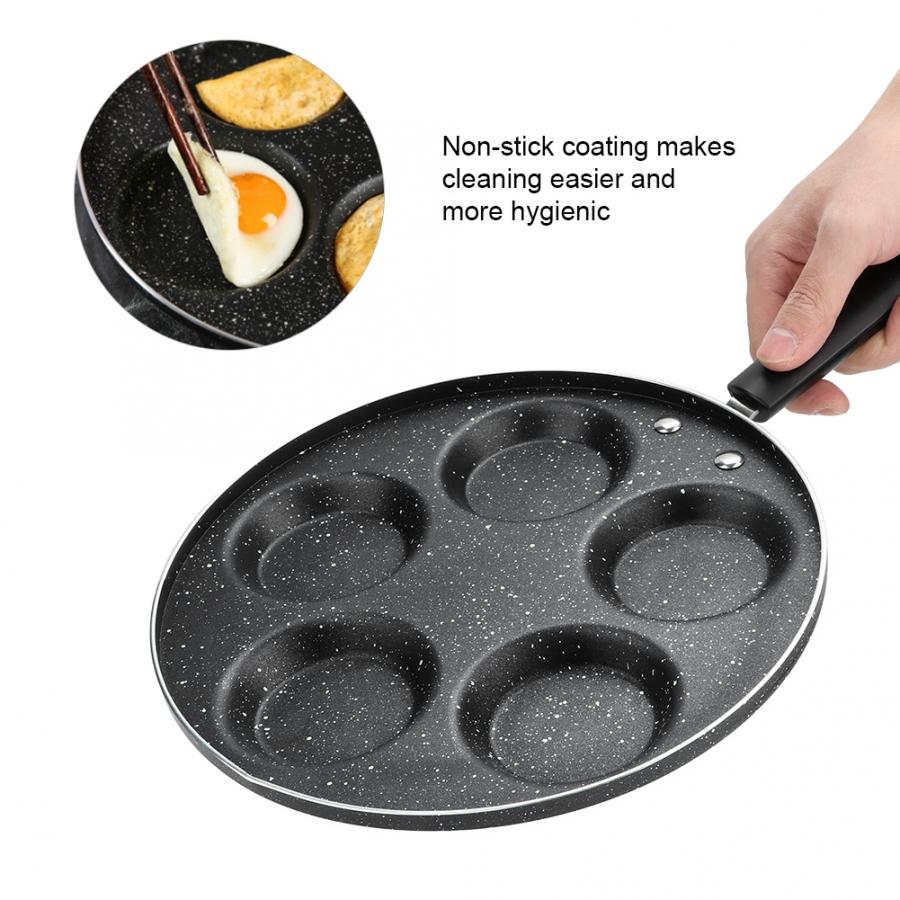 5 hole/7 hole frying pan thickened omelette pan non-stick egg pancake pan steak pan boiled egg ham pan breakfast machine