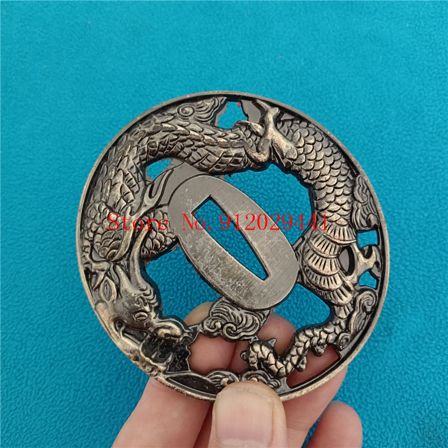 Mooie Japanse Guard Dragon Tsuba Fitting Samurai Katana Zwaard Mes Guard Wakizashi Zwaard