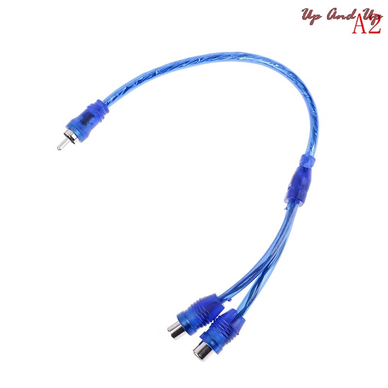 2 RCA Female To 1 RCA Male Splitter Car Audio Adapter Cable Wire Connector Car Audio System Subwoofer Portable Speaker: A2