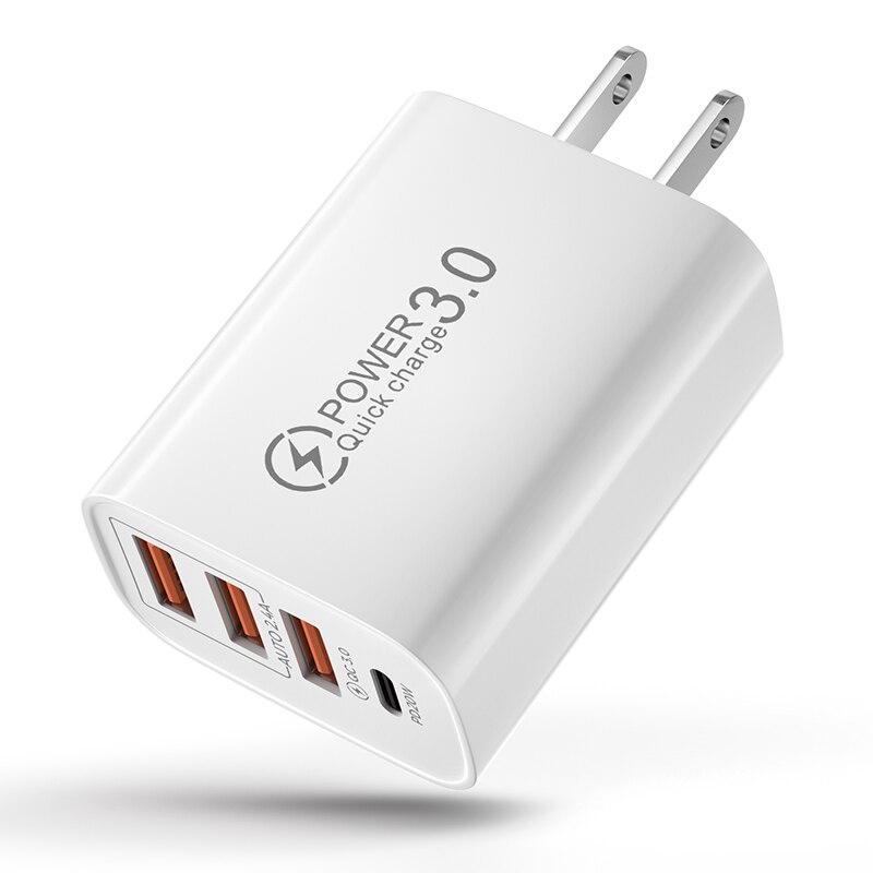 48w usb-schnellladegeräte, 3.0 typ-c pd-schnellladegeräte für iphone 12, 13 xiaomi- und samsung-handyladegeräte (eu/us-stecker): Rsa