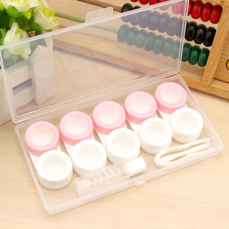 5 Pairs Contact Lens Case Eye Contact Lens Box Vrouwen Reizen Contactlenzen Case Lekvrij Container Lenzen Doos Voor Weergave doos