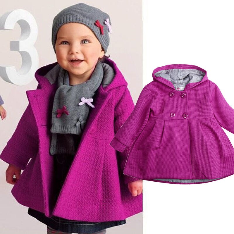 Parka à capuche pour filles | Trench-Coat, coupe-vent, automne, hiver, veste