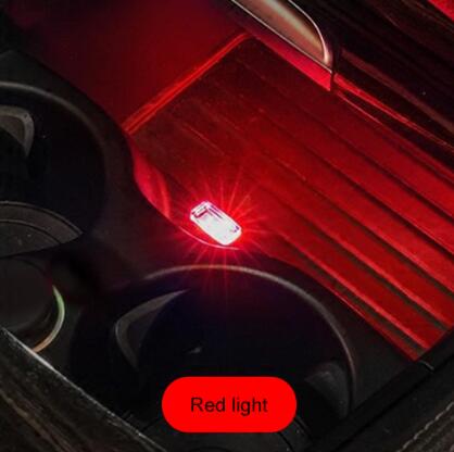 Bil ledet lys usb atmosfære lys til kia rio  k2 k5 sportage sorento fit hyundai  i20 i30 i35 ix20 ix35 solaris: Rød