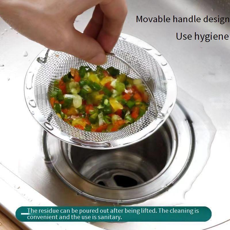 Stainless steel sink sink sewer strainer Kitchen strainer Dishpan Universal filter Dishpan fine hole