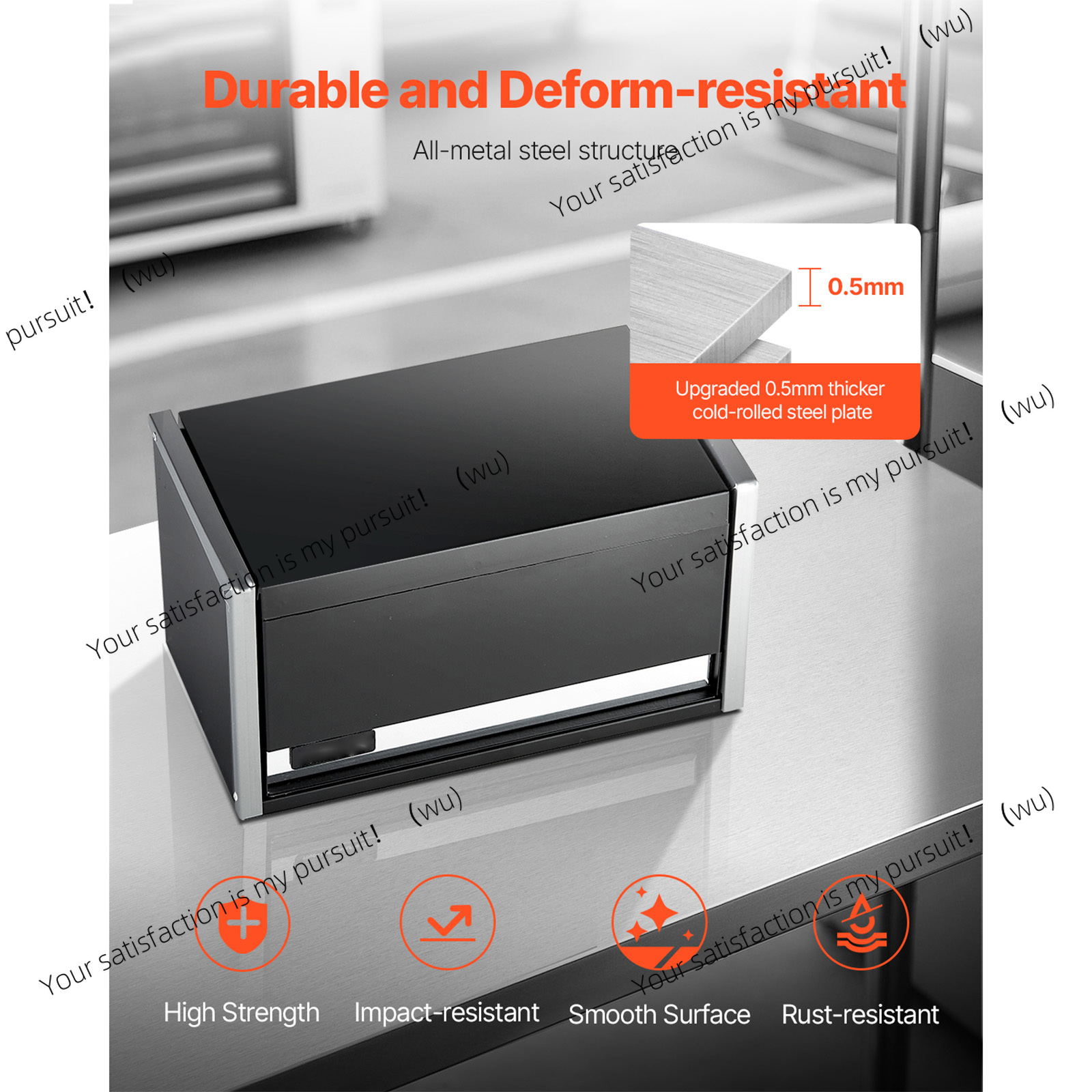 Metalowa skrzynka narzędziowa z 3 szufladami, 8,6 cala, przenośna, z podkładkami strąk nogi i łożyskami kulkowymi, malowana proszkowo, robić przechowywania narzędzi w garażu.