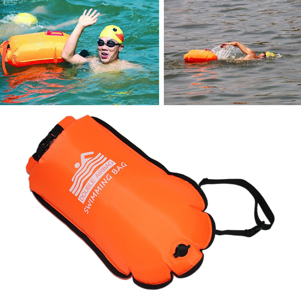 Tørr bag kajakkpadlere slep flyte godt synlig oppbevaring pvc trening åpent vann sikkerhet sports svømmebøye med midje belte oppblåsbar