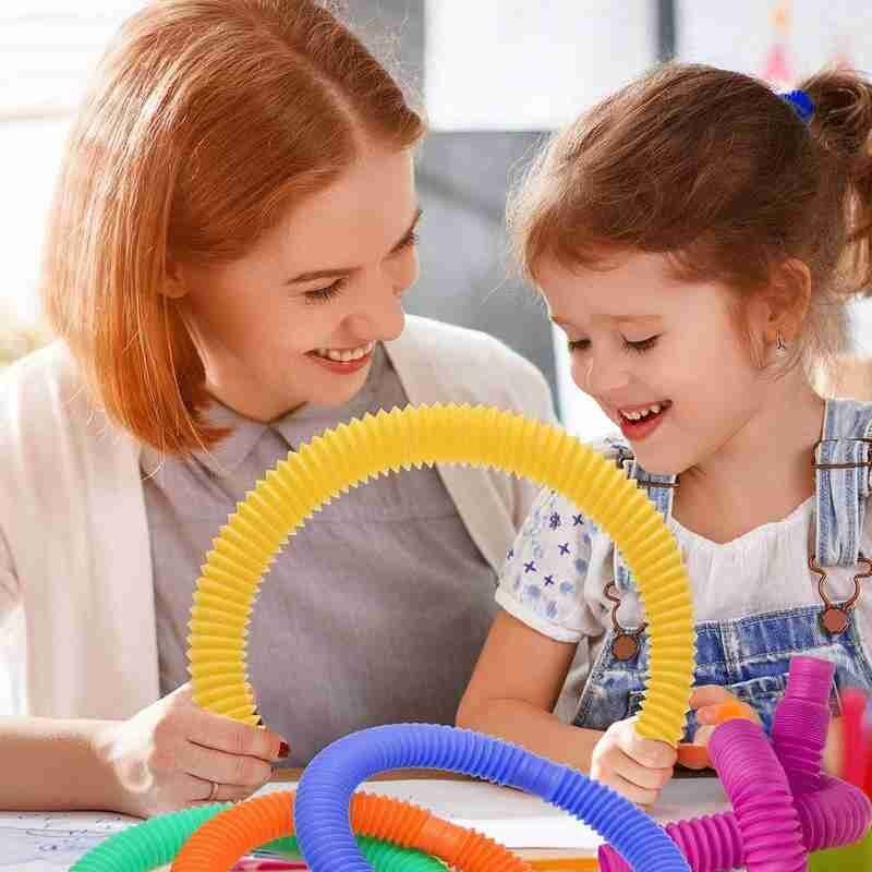 1/2/5/10 stücke Pop Rohre Zappeln Spielzeug Rohr Sensorischen Werkzeuge Für betonen Linderung Pädagogisches Klapp Spielzeug Pop rohr Spielzeug Für freundlicher