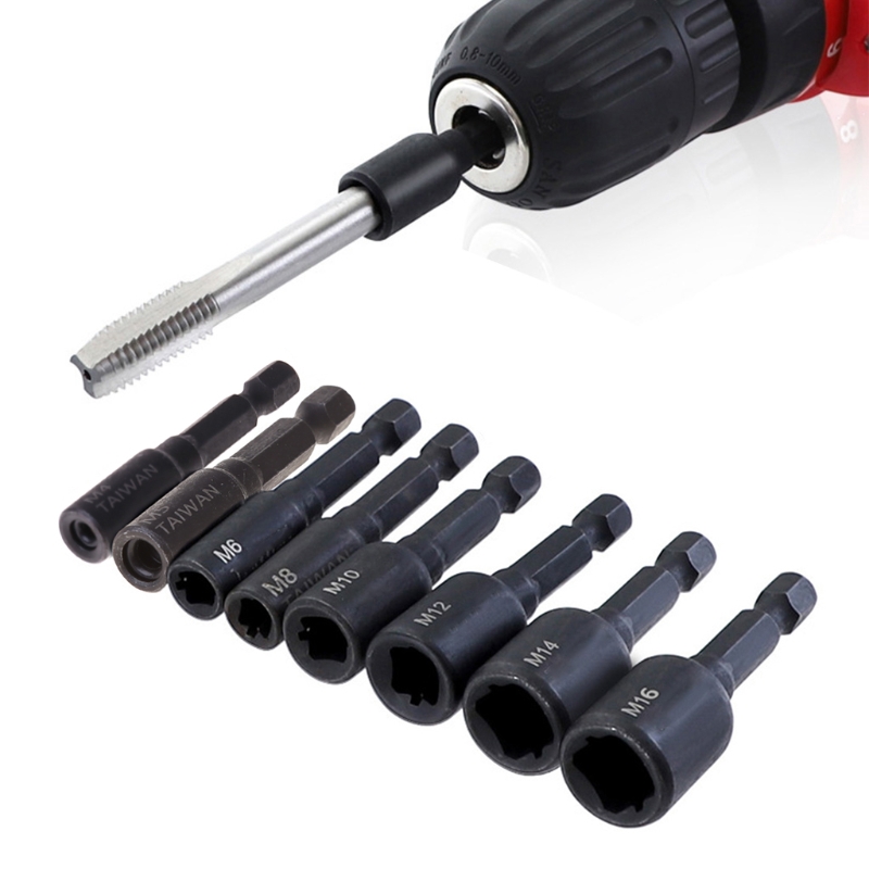 Tap Socket Collet Wrench M4-16 Machine Die Socket Adapter Hex Shank Square Drive