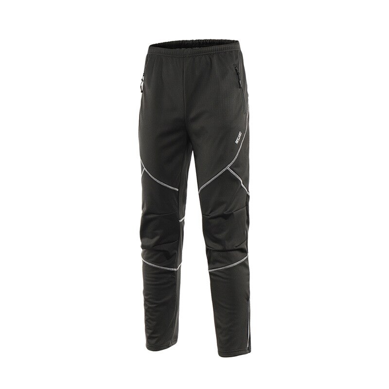 Heren fietsbroek winter wol reflecterende broek thermische fietsbroek hardloopkleding joggingbroek baan jogging sportbroek: Terug -1 / Xxxl
